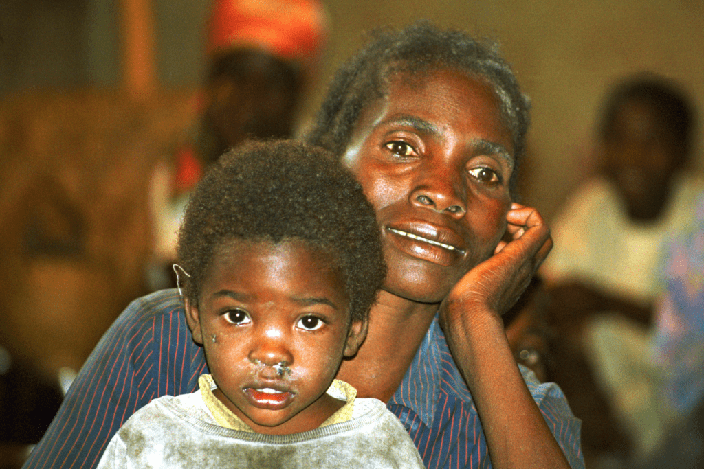 Huambo Mother and son inside