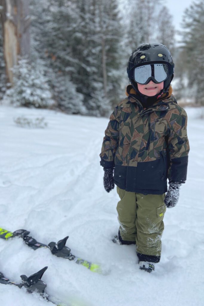 Young boy in the snow