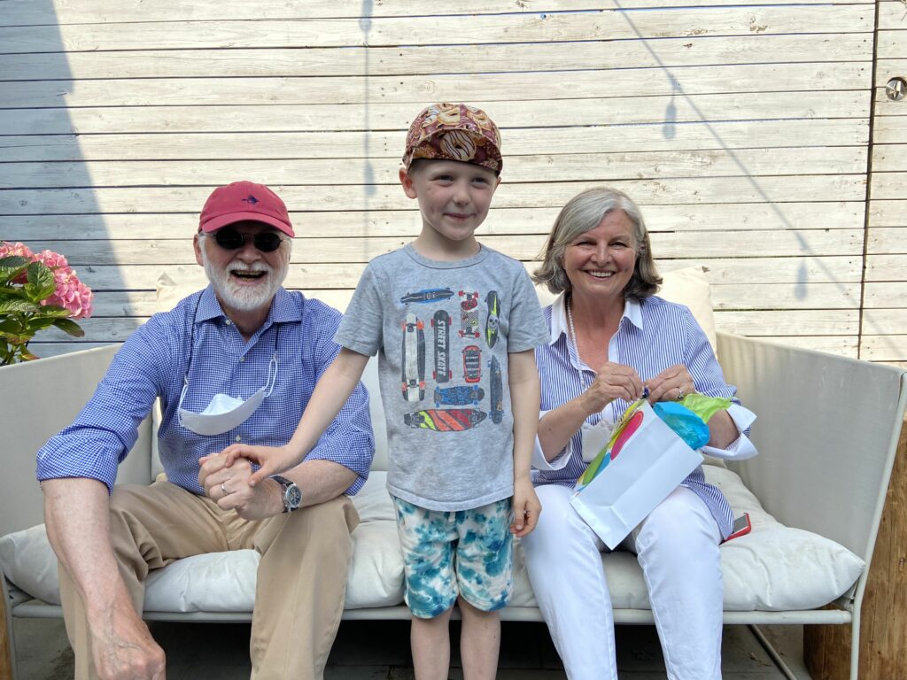 Boy with his grandparents